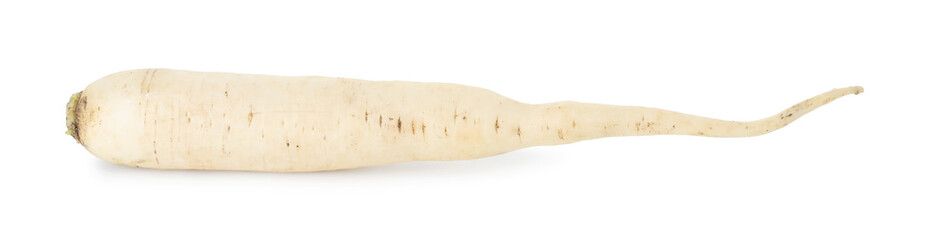Whole fresh turnip isolated on white. Vegetable root