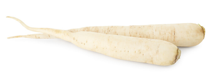 Whole fresh turnips isolated on white. Vegetable root