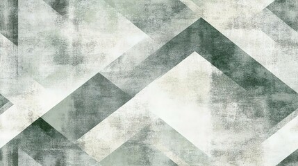 Abstract geometric background featuring overlapping green and white shapes, ideal for texture or pattern design projects.