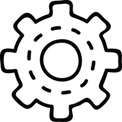 Gear Flat Icon black