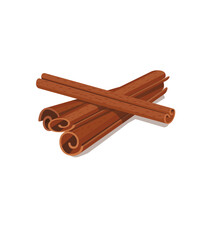 Cinnamon sticks isolated on white background