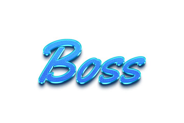 Boss transparent 3d text style