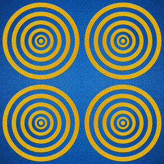 Kreise in blau und gelb