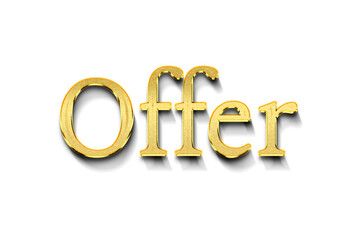 Offer transparent 3d text style