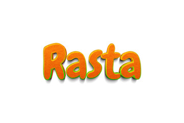 Rasta transparent 3d text style