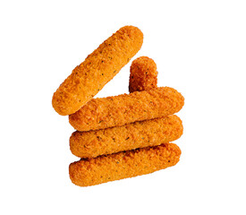 Crispy golden snack sticks arranged creatively for enjoyment