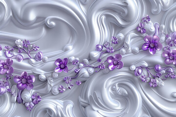 Background with bright colorful flowers is a modern illustration template with banners, wallpapers, invitations, posters.