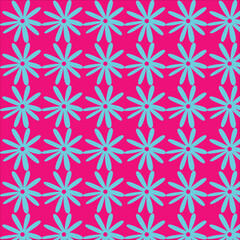 seamless pattern with pink flowers
