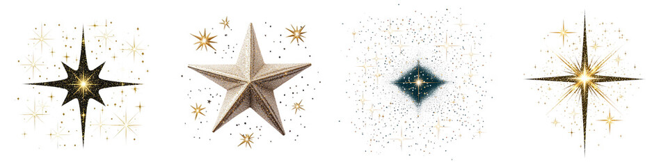 Elegant and Vibrant Sparkling Stars Glitters and Shimmering Celestial Patterns in a Cosmic Universe Background  Suitable for Christmas Hanukkah New Year and Other Festive Holiday and