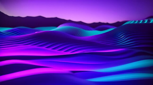 abstract colorful background with waves in blue, purple and green colors 