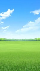 Fototapeta premium Sunny field landscape, tranquil scene, perfect for background use