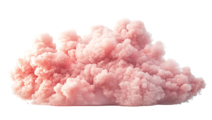 a pink smoke cloud isolated on a transparent background