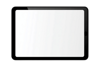 Tablet computer on transparent background. PNF format.