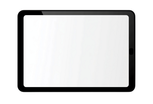 Tablet computer on transparent background. PNF format.