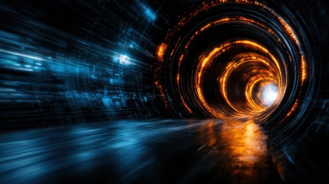 A massive particle accelerator malfunctions, creating a miniature black hole that swallows everything