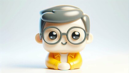 3D illustration of smiling people close up portraits set on white background.	