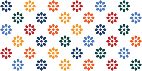 Colorful floral shape vector design background.