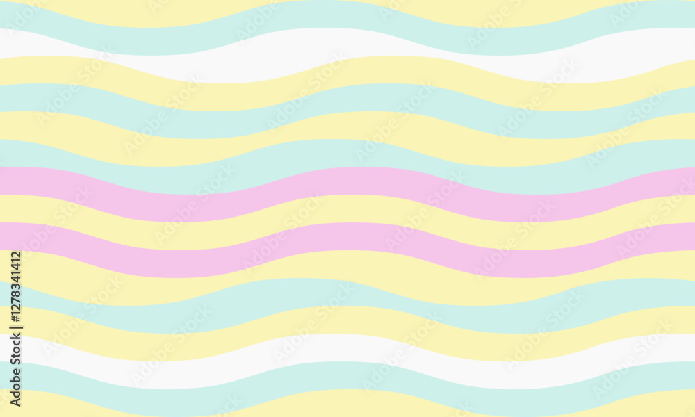 Poster abstract background with wavy stripes in vibrant colors, creating a rippled, liquid effect. smooth c