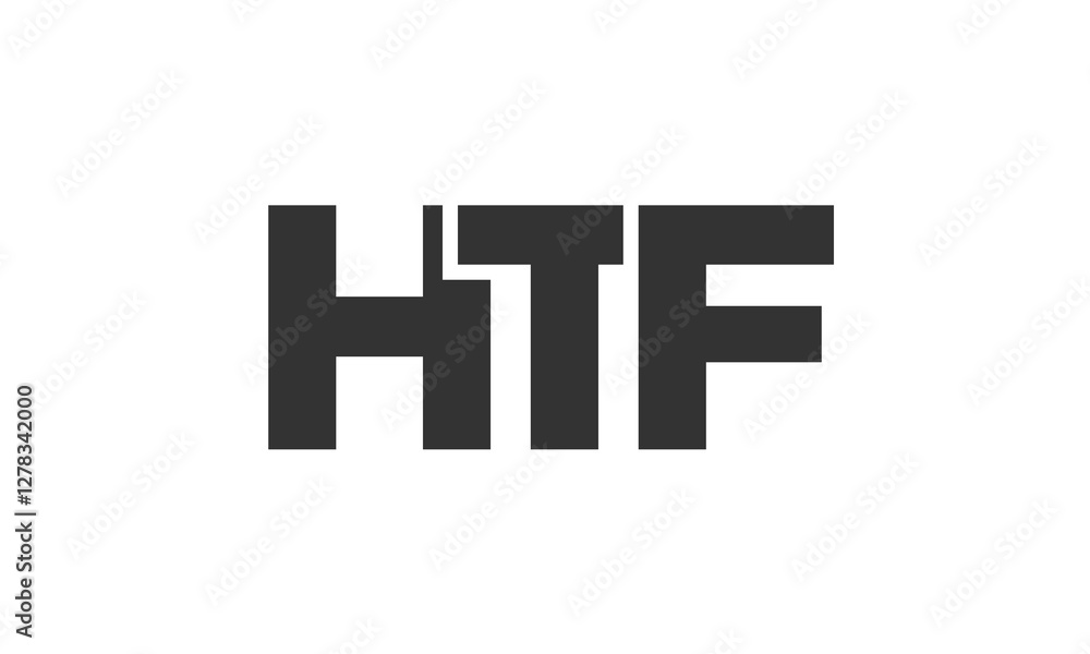 Fototapete htf logo design template with strong and modern bold text. initial based vector logotype featuring s