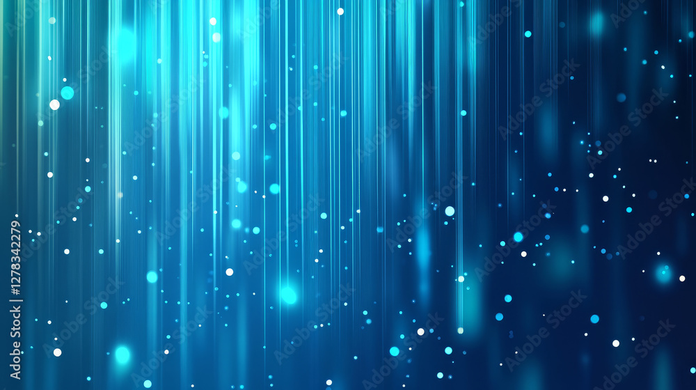 Poster pixel bitmap bg with dropping lines, sparkles and gradient texture in blue tones. background for ret