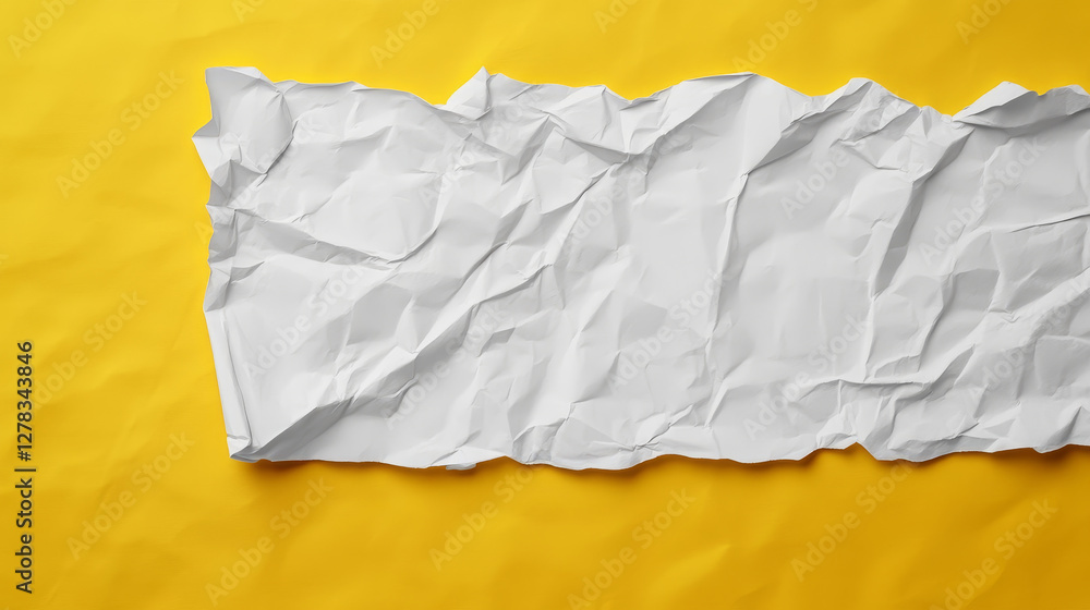 Poster folded blank posters, white paper sheets with crossing creases top view. vector realistic template o