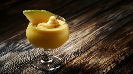 A Refreshing Melon Smoothie in a Beautiful Glass