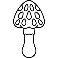 vector illustration of a cartoon mushroom