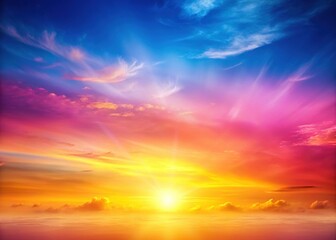 Obraz premium Dreamy Pink Yellow Sunrise Sunset Gradient Background - Soft Pastel Colors for Design