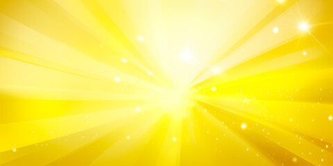 Obraz premium Radiant yellow light burst creating a warm and energetic abstract background.