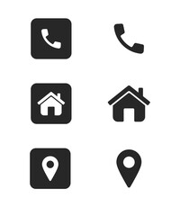 Contact us icons collection stock illustration