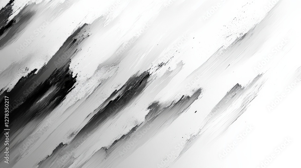 Poster abstract monochrome brush strokes creating a dynamic and modern artistic background