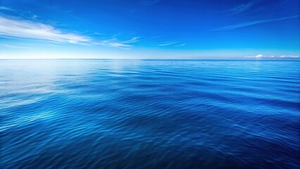 Obraz premium Serene Blue Ocean: Calm Water, Peaceful Seascape, Tropical Paradise
