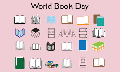 Book icon Set of literature, planners with bookmarks, Book icons set, vector illustration, Simple book symbol, Books Icons, Vector icon for web, Editable Stroke, Set of hand drawn educational books.