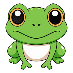 funny frog cartoon vector