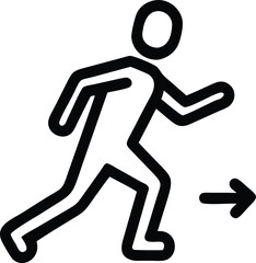 Man running, jogging, track, sprint, marathon, activity color editable logo icon stock vector image sign symbol isolated on a white background. flat design for web or mobile app