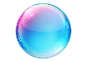 Translucent Light Blue Bubble with Pink Gradient - Abstract Background