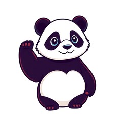 Naklejka premium Adorable Panda Mascot Logo with a Playful and Friendly Expression for Engaging Branding