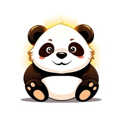 Obraz premium Adorable Panda Mascot Logo with a Playful and Friendly Expression for Engaging Branding