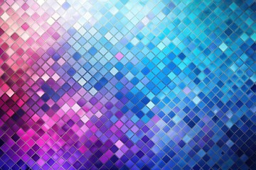 Fototapeta premium Vibrant Pixel Art Background: Blue, Purple, Pink Abstract Gradient