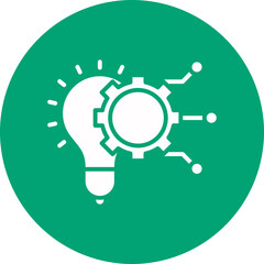 Disruptive Innovation glyph circle icon