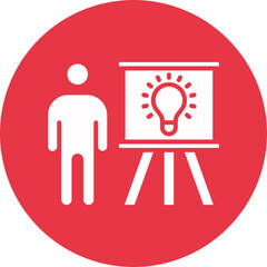 Pitch Deck glyph circle icon