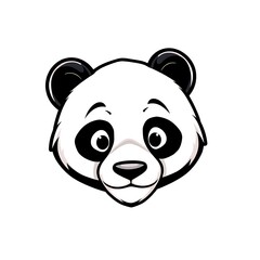 Naklejka premium Adorable Panda Mascot Logo with a Playful and Friendly Expression for Engaging Branding