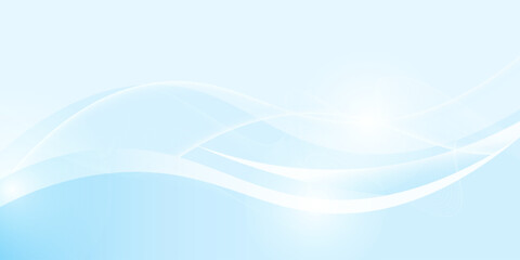 Abstract white wavy glowing lines on a blue background. Futuristic digital high-technology pattern. Health Care concept. Vector illustration