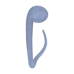 Music Note with Watercolor Illustration 