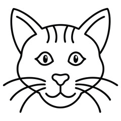 vector illustration of cartoon cat