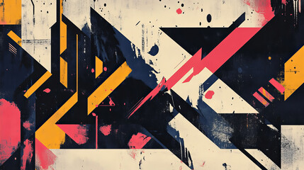 Poster design in retro y2k style with abstract psychedelic geometric shapes with sharp spike edges and typography. Vector set of banners and covers templates with streetwear aesthetic elements.