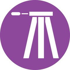 Tripod glyph circle icon