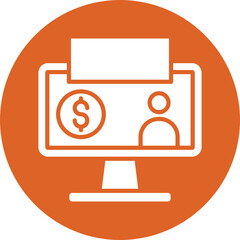 Sponsored Content glyph circle icon