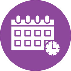 Post Schedule glyph circle icon