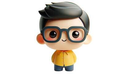 3D illustration of smiling people close up portraits set on white background.	